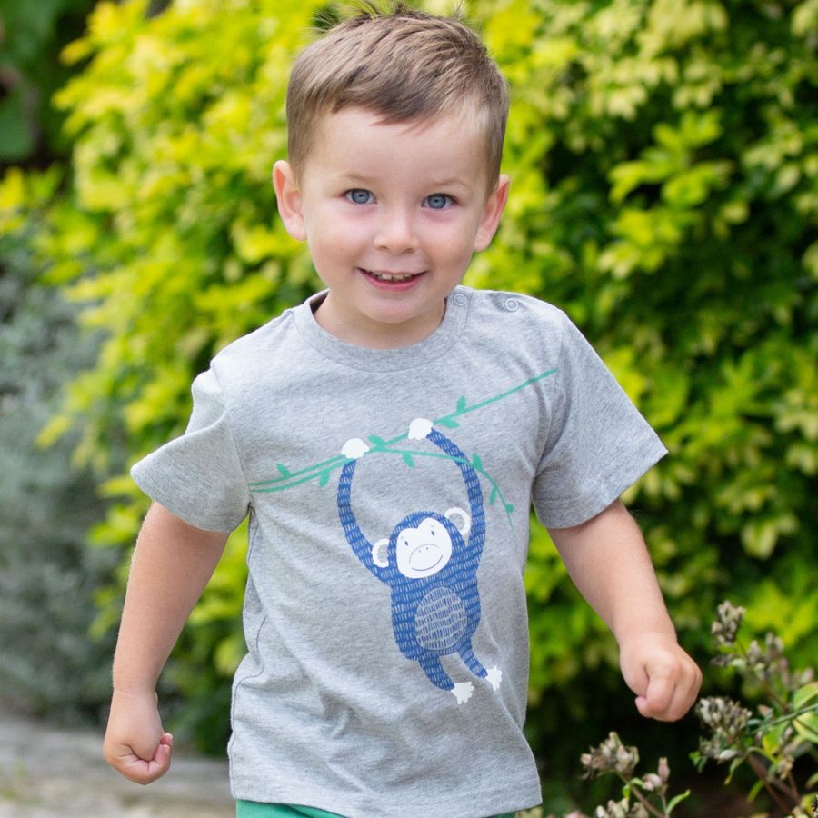 Kite grau T-Shirt Äffchen Affe Kinder 